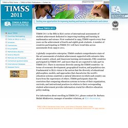 About TIMSS 2011 (Trends in International Mathematics and Science Study)