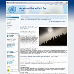 International Mother Earth Day (22 April)