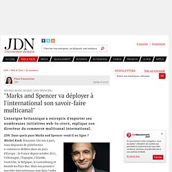 Michel Koch (Marks and Spencer) : "Marks and Spencer va déployer à l'international son savoir-faire multicanal"
