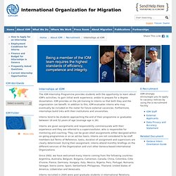Internships at IOM - International Organization for Migration