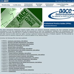 AACE International - Professional Resources -Professional Practice Guides (PPGs)