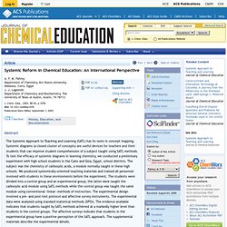 Systemic Reform in Chemical Education: An International Perspective - Journal of Chemical Education (ACS Publications and Division of Chemical Education)