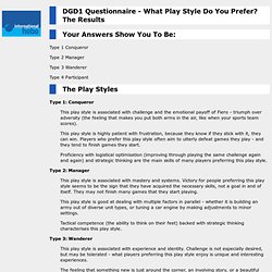 International Hobo - DGD1 Questionnaire - What Play Style Do You Prefer? - The Results