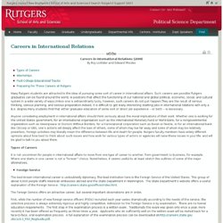 Careers in International Relations
