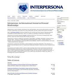 Interpersona: An International Journal on Personal Relationships