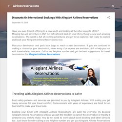 Contact us at Allegiant Airlines Reservations flight booking service