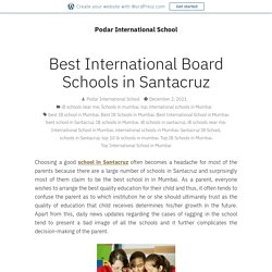 Best International Board Schools in Santacruz