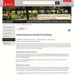 International student funding