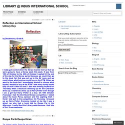 International School Library Day « Library @ Indus International School