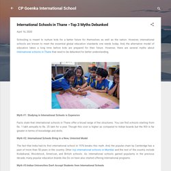 International Schools in Thane –Top 3 Myths Debunked