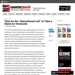 Time for the “International Left” to Take a Stand on Venezuela