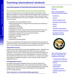 International Students Staff Pack #1.1Impact