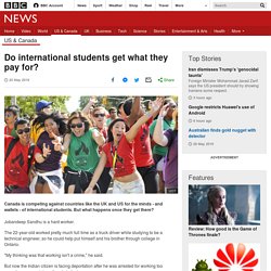 Do international students get what they pay for?