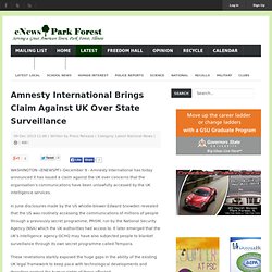 Amnesty International Brings Claim Against UK Over State Surveillance