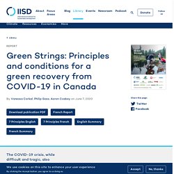 Papol - Principles and conditions for a green recovery from COVID-19 in Canada