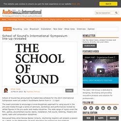 School of Sound's International Symposium line-up revealed