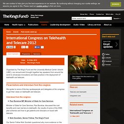 International Congress on Telehealth and Telecare 2012