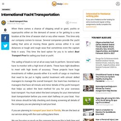 International Yacht Transportation - Boat Transport
