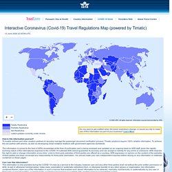 IATA Interactive Coronavirus (Covid-19) Travel Regulations Map