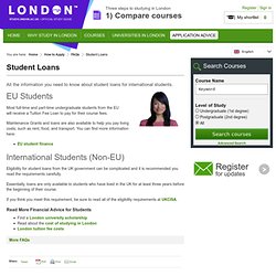 International Student Loans at London Universities - Study London