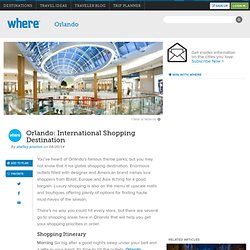 Orlando: International Shopping Destination