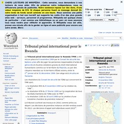 Tribunal pénal international pour le Rwanda