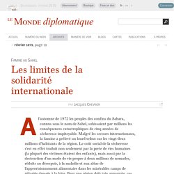Les limites de la solidarité internationale, par Jacques Chevrier (Le Monde diplomatique, février 1975)