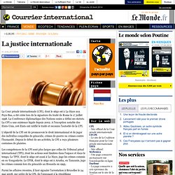 La justice internationale