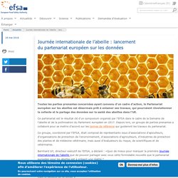 EFSA 18/05/18 Journée internationale de l’abeille : lancement du partenariat européen sur les données