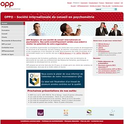OPP® - Société internationale de conseil en psychométrie