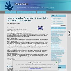 Internationaler Pakt über bürgerliche und politische Rechte › UN-Zivilpakt