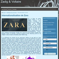Internationalisation de Zara - Zadig & Voltaire