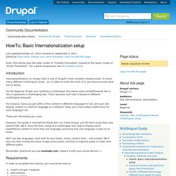 HowTo: Basic Internationalization setup