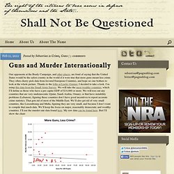 Guns and Murder Internationally