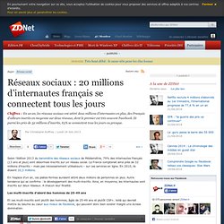Réseaux sociaux : 20 millions d’internautes français se connectent tous les jours