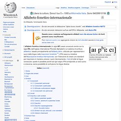 Alfabeto fonetico internazionale - Wikipedia - Cyberfox