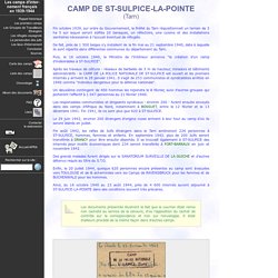 Les camps d'internement français entre 1939 et 1945 : Camp de ST-SULPICE-LA-POINTE