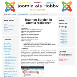 Internen Bereich in Joomla realisieren