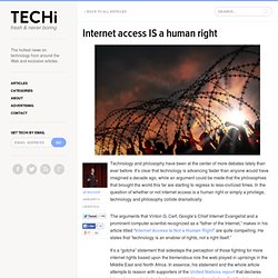 Internet access IS a human right