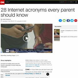 28 Internet acronyms every parent should know