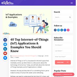 40 Most Popular Internet of Things (IOT) Applications & Examples