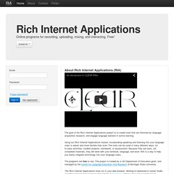 Rich Internet Applications for Language Learning