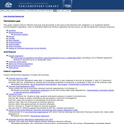 Internet Resource Guide: Australian Terrorism Law - Iceweasel
