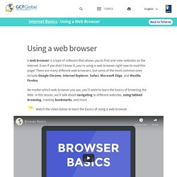Internet Basics: Using a Web Browser