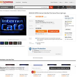 B0003 B OPEN Internet Cafe Bar Pub Game Room light sign.-in Bathroom Products from Home & Garden on Aliexpress