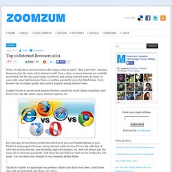 Top 10 Internet Browsers 2011