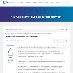 How Can Internet Business Directories Work?