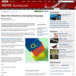How the internet is changing language