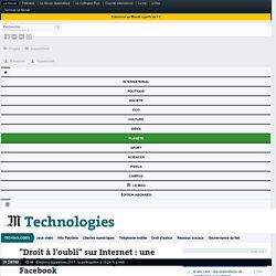 "Droit à l'oubli" sur Internet : une charte signée sans Google ni Facebook