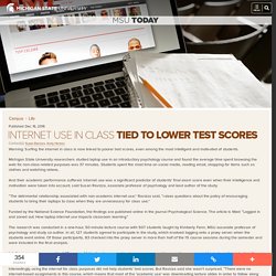 Internet use in class tied to lower test scores